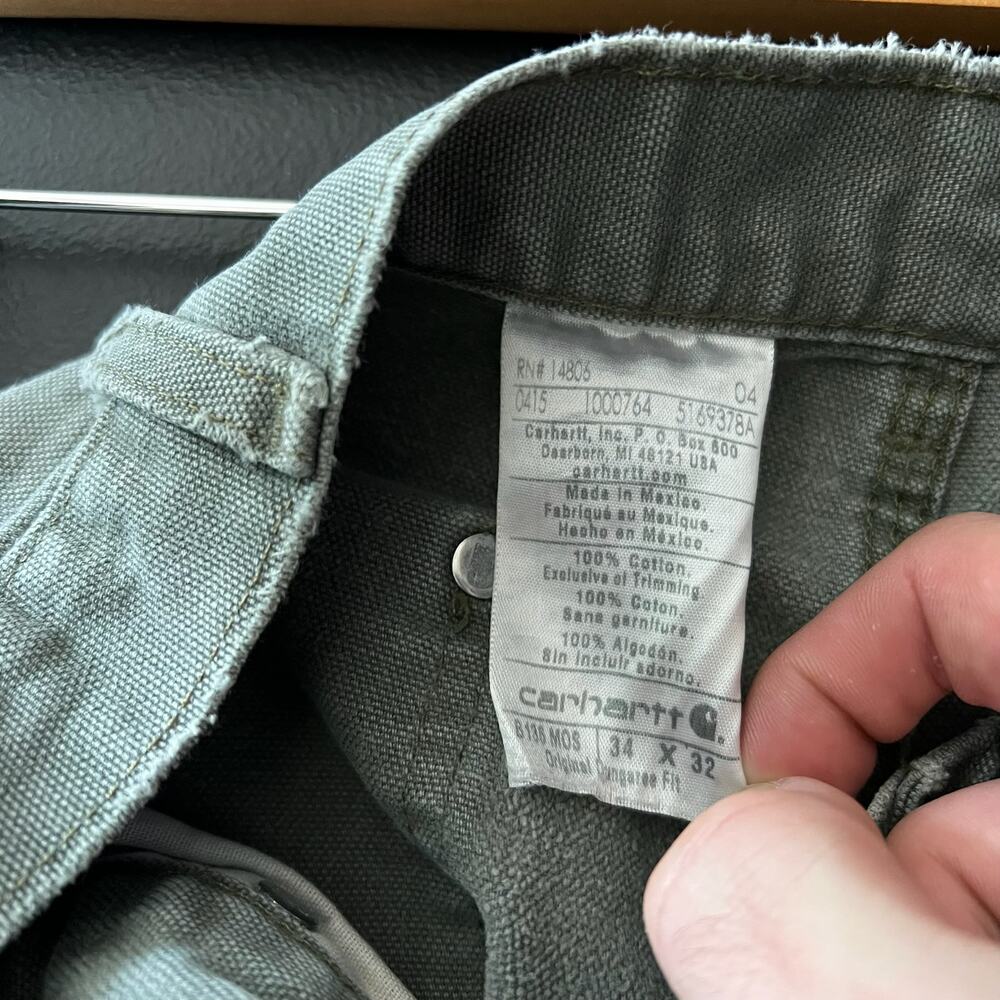 Carhartt B136 MOS green double knee work wear carpenter pants - Picture 7 of 15